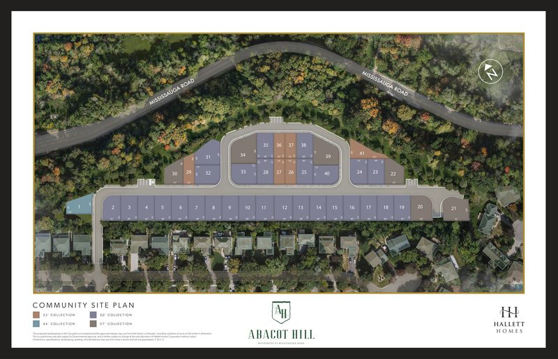 Abacot Hill community site plan, lots shaded by frontage